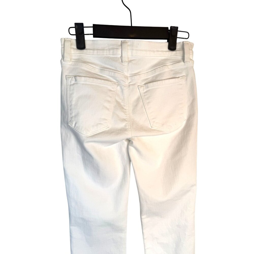 J Brand Selena Size 24 White Cropped Jeans With Lace Hem - Picture 10 of 16